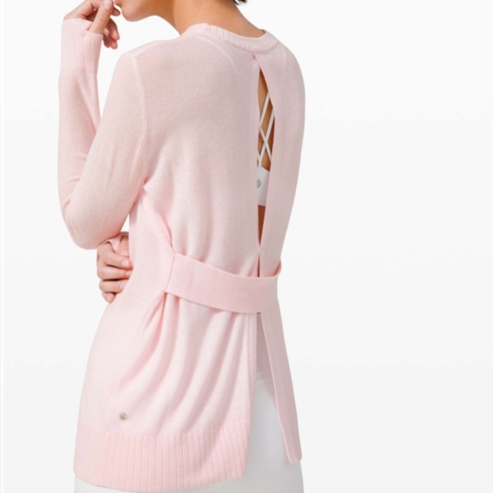 Lululemon Sincerely Yours Sweater Pink Glow Size M